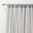 Tulle Overlay Blackout Curtains