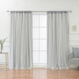 Tulle Overlay Blackout Curtains