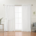 Tulle Overlay Blackout Curtains