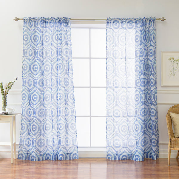 Sun Burst Shibori Curtains