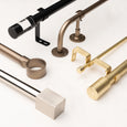 Cuboid Finial Metal Curtain Rod