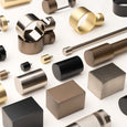 Cuboid Finial Metal Curtain Rod