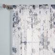 Faux Linen Watercolor Rose Curtains