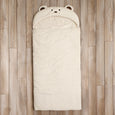 Faux Fur Plush Hooded Animal Sleeping Bag