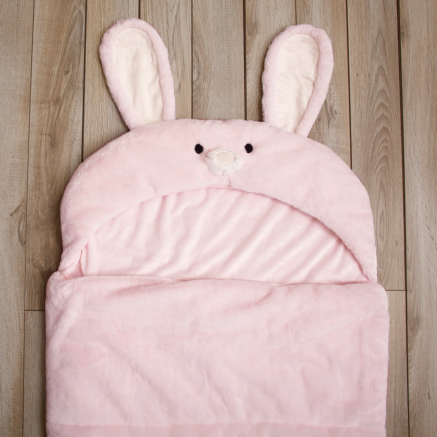 Faux Fur Plush Hooded Animal Sleeping Bag
