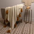 Big Tassel Knit Throw