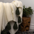 Big Tassel Knit Throw
