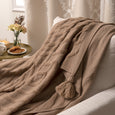 Diagonal Pattern Tassel Throw