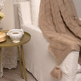 Diagonal Pattern Tassel Throw