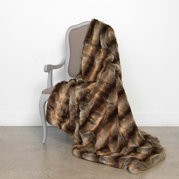 Faux Chinchilla Fur Throw