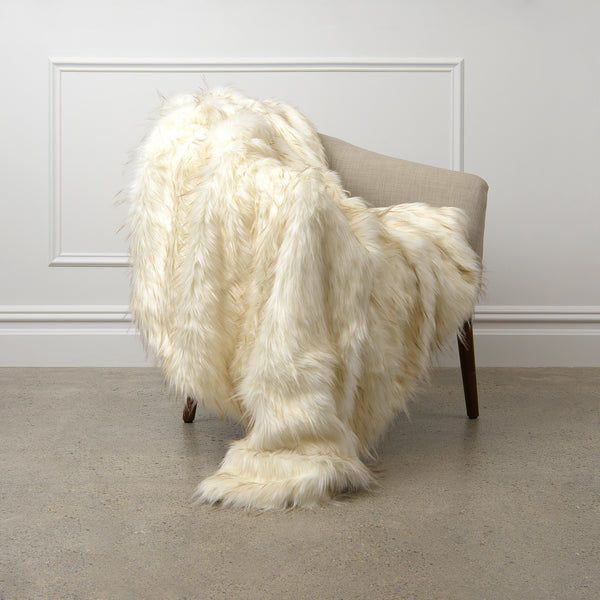 Faux Fur Throw - Iced Fox