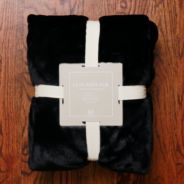 Luxe Faux Fur Pom Pom Throw