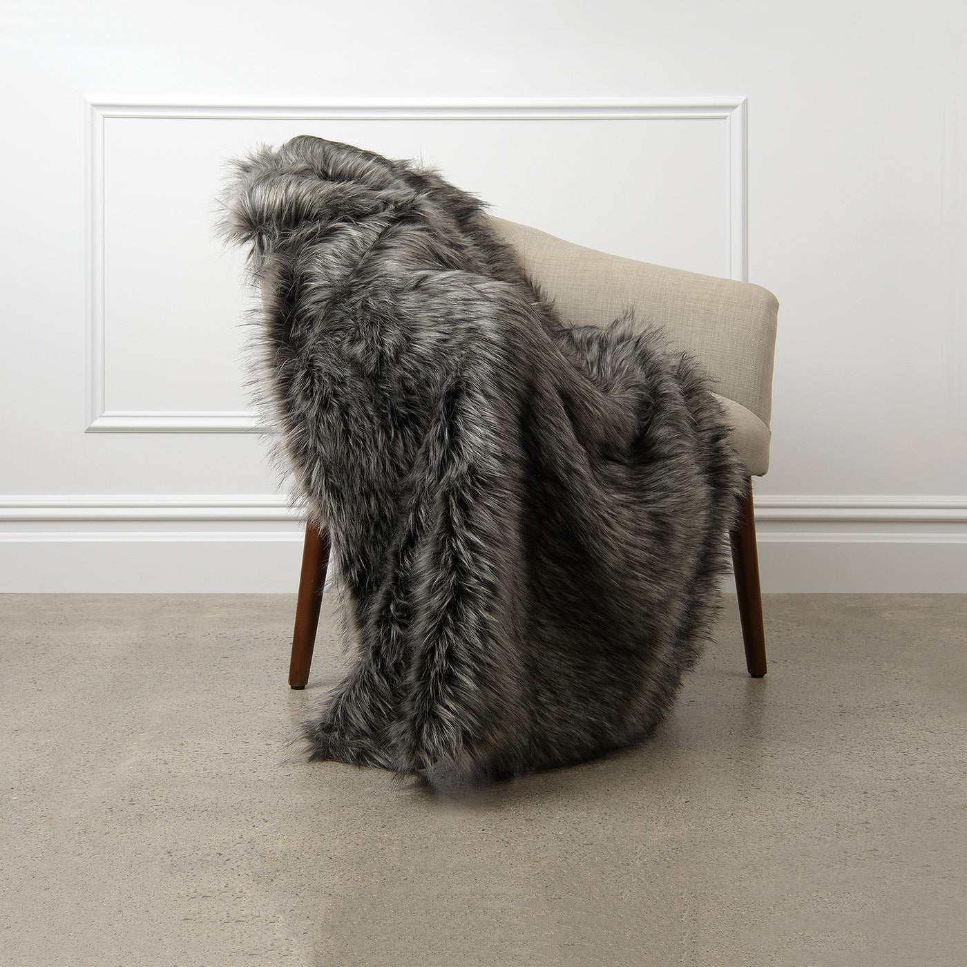 Faux Fur Throw - Silver Fox