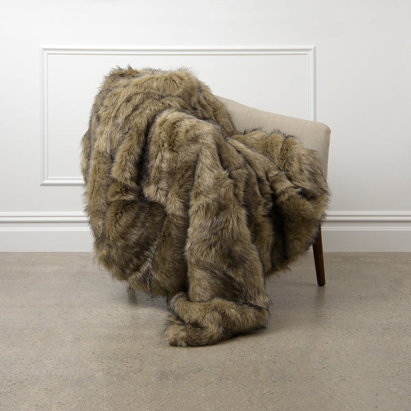 Faux Fur Throw - Tawny Fox