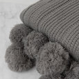 Knitted Pom Throw