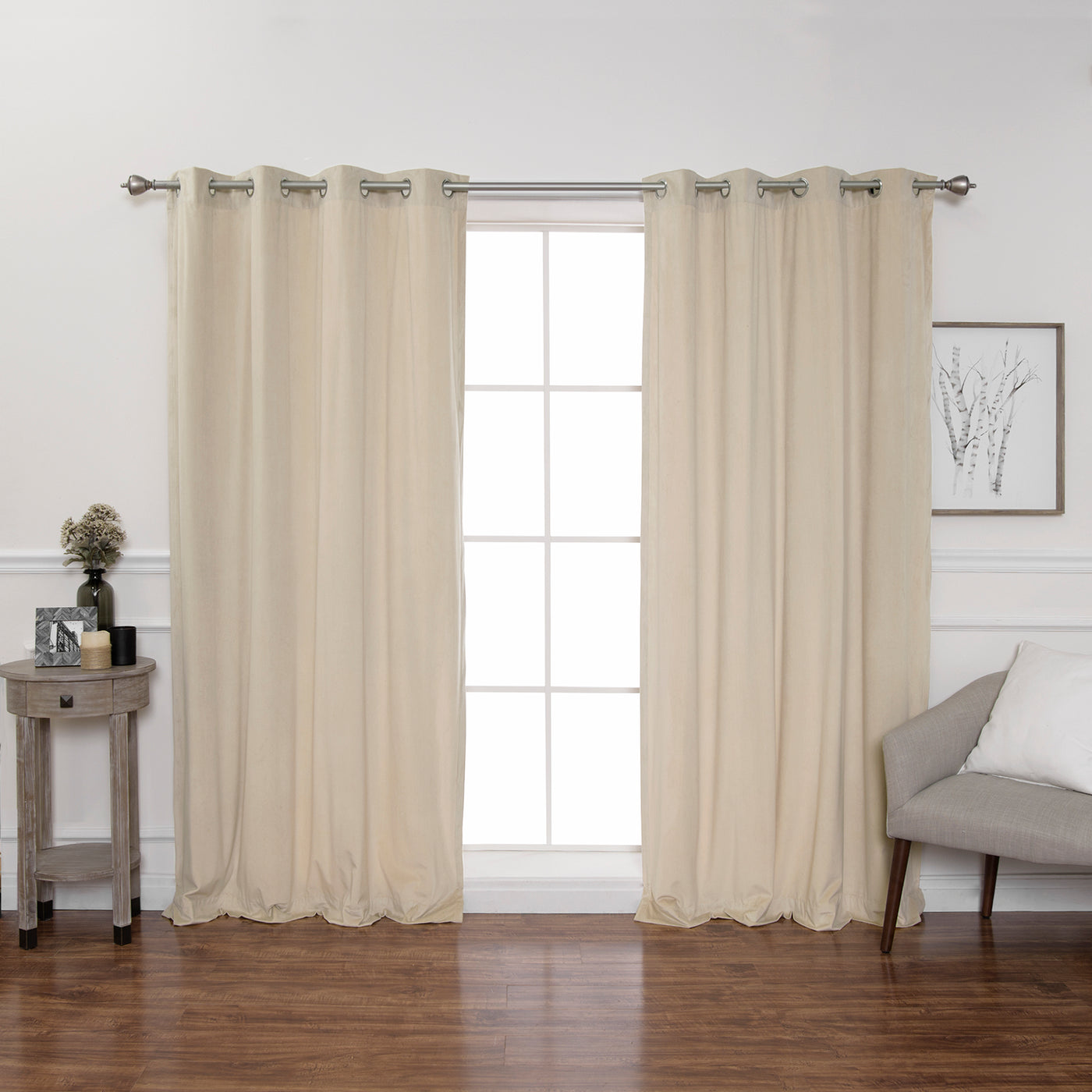 Luster Velvet Grommet Curtains
