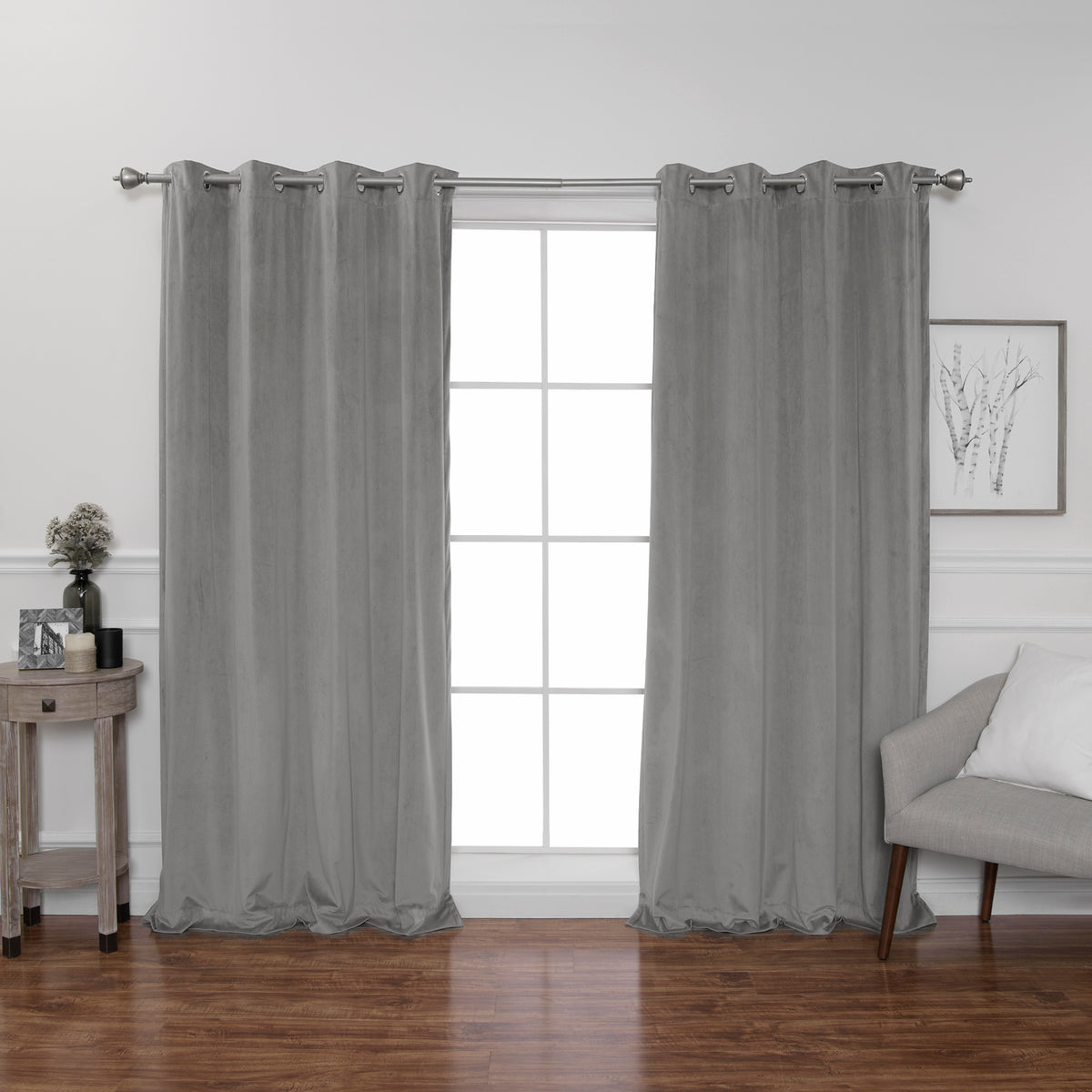 Luster Velvet Grommet Curtains