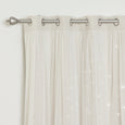 Tulle Overlay Star Cut Out Blackout Curtains