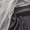 Tulle Overlay Star Cut Out Blackout Curtains