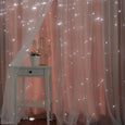 Tulle Overlay Star Cut Out Blackout Curtains