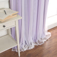 Tulle Overlay Star Cut Out Blackout Curtains
