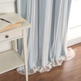 Tulle Overlay Star Cut Out Blackout Curtains