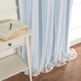 Tulle Overlay Star Cut Out Blackout Curtains