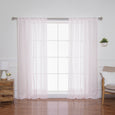 Sheer Faux Linen Reverse Diamante Curtains