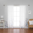 Faux Linen Bluebird Curtains