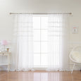 Romantic Ruffle Tie Top Curtains