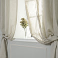 Black Grommet Linen Look Curtains