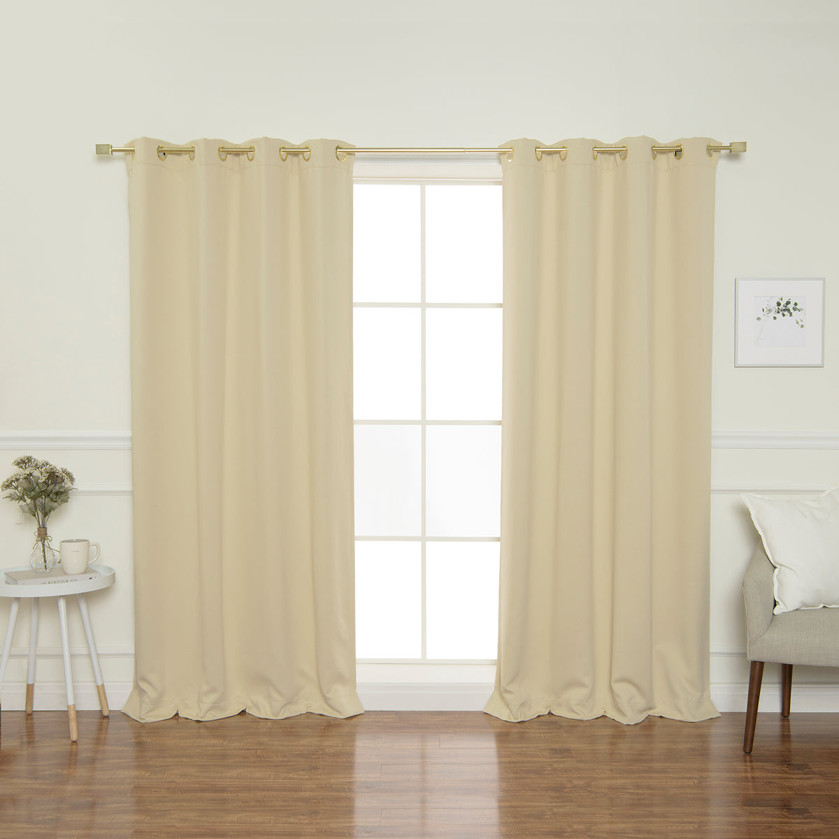 Gold Grommet Blackout Curtains