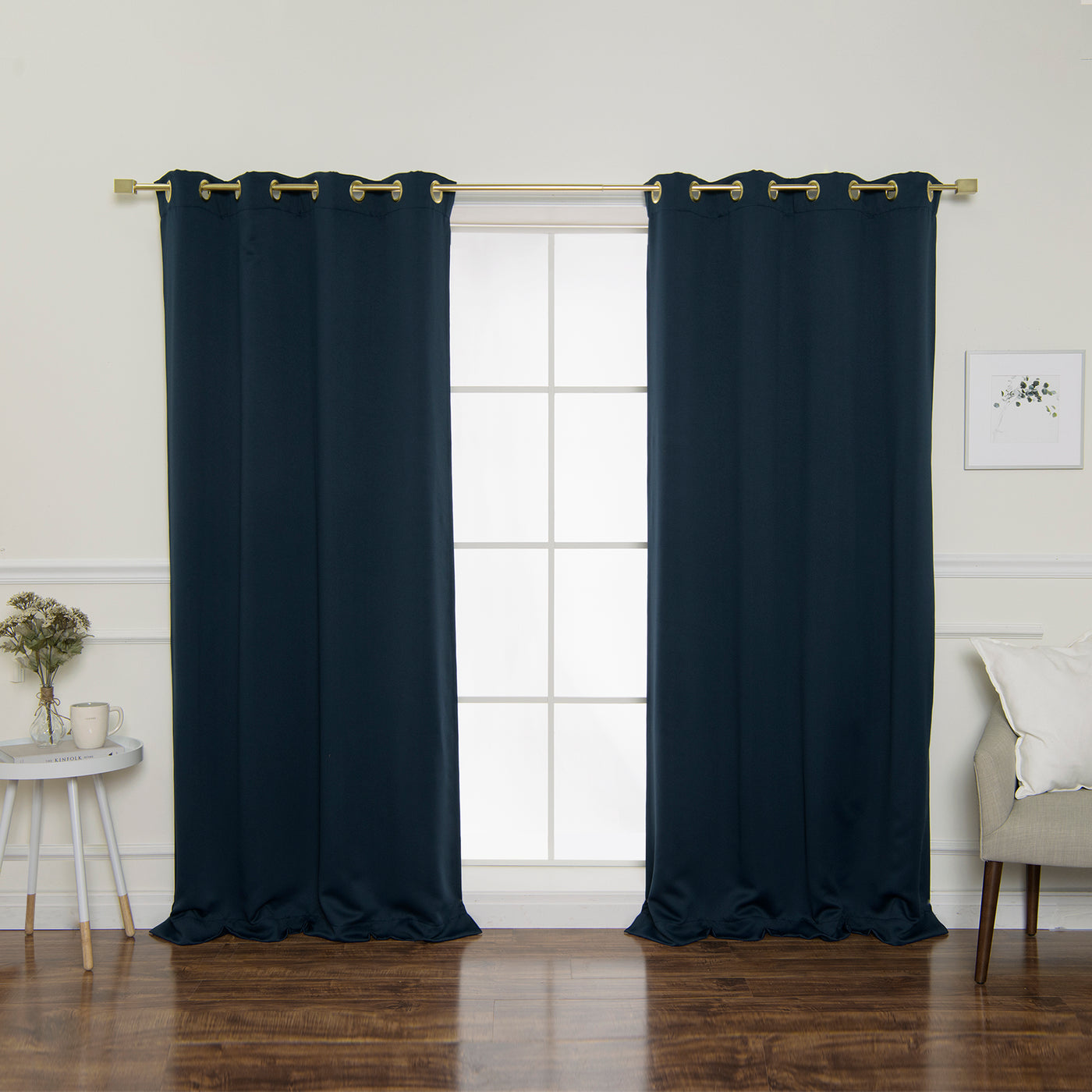 Gold Grommet Blackout Curtains