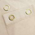 Faux Linen Gold Grommet Curtains