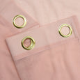 Faux Linen Gold Grommet Curtains