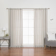 Linen Blend Triple Stripe Curtains
