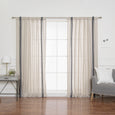 Linen Blend Triple Stripe Curtains