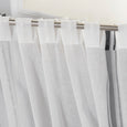 Sheer Faux Linen Triple Stripe Curtains