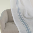 Sheer Faux Linen Triple Stripe Curtains