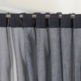 Sheer Faux Linen Reverse Triple Stripe Curtains