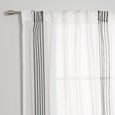Sheer Faux Linen Stripe Curtains