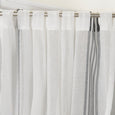 Sheer Faux Linen Stripe Curtains