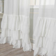 Faux Linen Ruffle Curtains