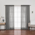 Sheer Faux Linen Curtains