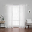 Sheer Faux Linen Curtains