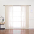 Sheer Faux Linen Curtains