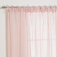 Faux Linen Tie Top Curtains