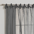 Faux Linen Romantic Tie Top Curtains