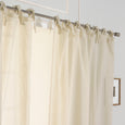 Faux Linen Romantic Tie Top Curtains