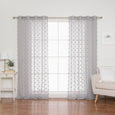 Sheer Textured Dot Curtains